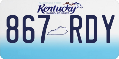 KY license plate 867RDY