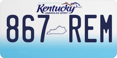 KY license plate 867REM