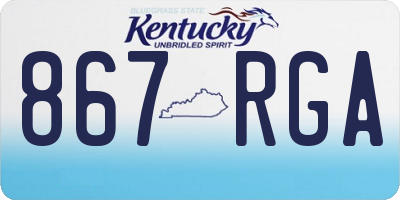 KY license plate 867RGA