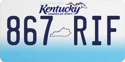KY license plate 867RIF