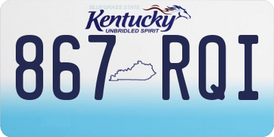 KY license plate 867RQI