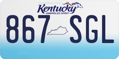 KY license plate 867SGL