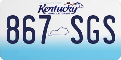 KY license plate 867SGS