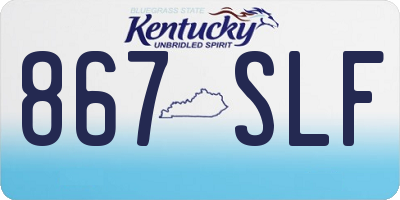KY license plate 867SLF