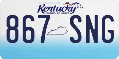 KY license plate 867SNG