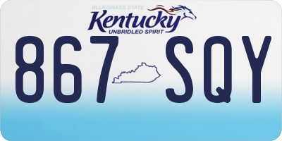 KY license plate 867SQY