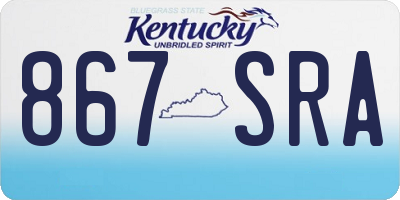 KY license plate 867SRA