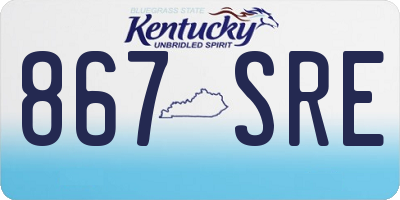 KY license plate 867SRE