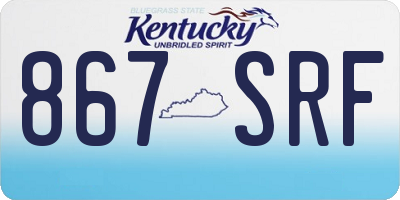 KY license plate 867SRF