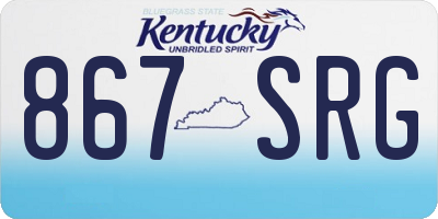 KY license plate 867SRG