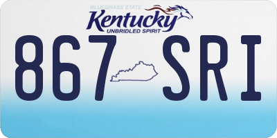 KY license plate 867SRI