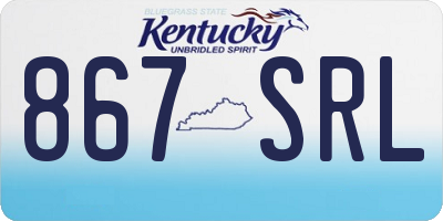 KY license plate 867SRL