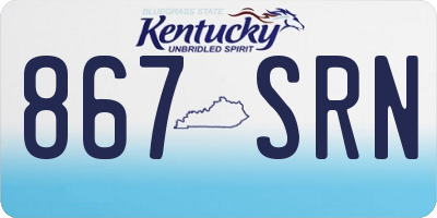KY license plate 867SRN