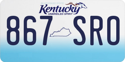 KY license plate 867SRO