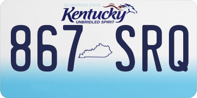 KY license plate 867SRQ