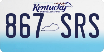 KY license plate 867SRS