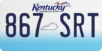 KY license plate 867SRT