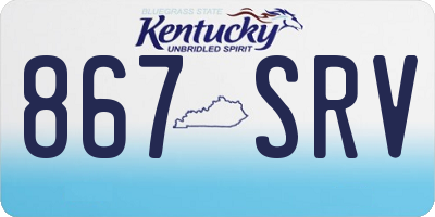 KY license plate 867SRV