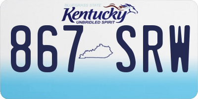 KY license plate 867SRW