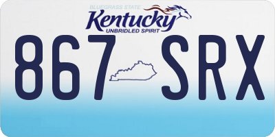 KY license plate 867SRX