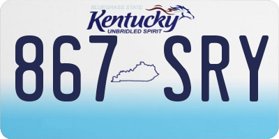 KY license plate 867SRY