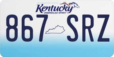 KY license plate 867SRZ