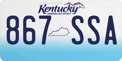 KY license plate 867SSA