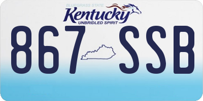 KY license plate 867SSB