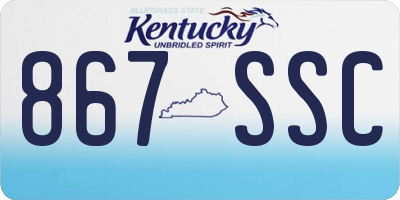 KY license plate 867SSC