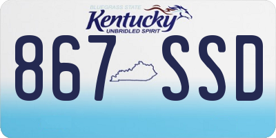 KY license plate 867SSD