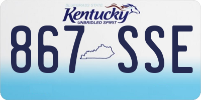 KY license plate 867SSE