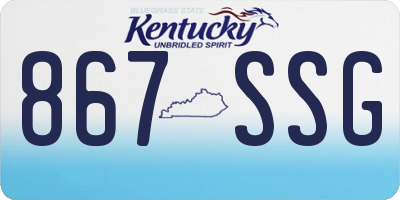 KY license plate 867SSG