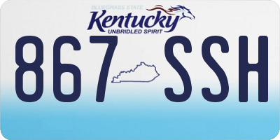 KY license plate 867SSH