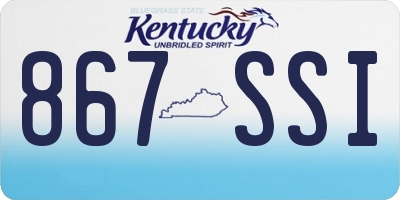 KY license plate 867SSI