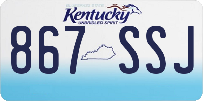 KY license plate 867SSJ