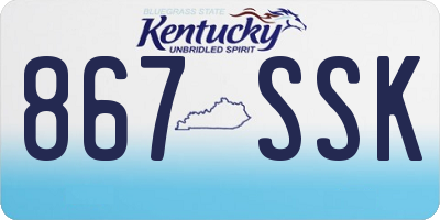 KY license plate 867SSK