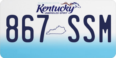 KY license plate 867SSM