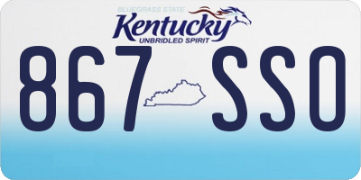 KY license plate 867SSO