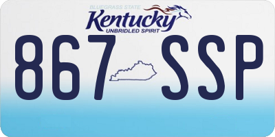 KY license plate 867SSP
