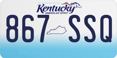 KY license plate 867SSQ
