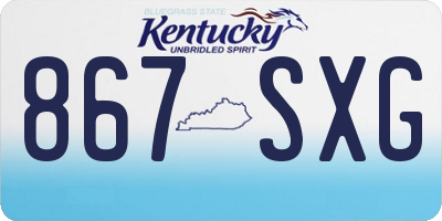 KY license plate 867SXG