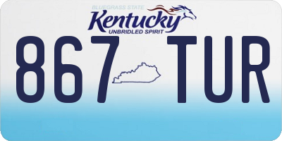 KY license plate 867TUR