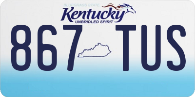 KY license plate 867TUS