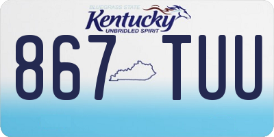 KY license plate 867TUU