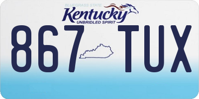 KY license plate 867TUX