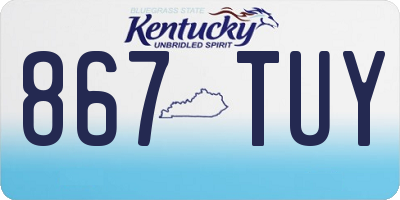 KY license plate 867TUY