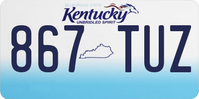 KY license plate 867TUZ