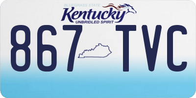 KY license plate 867TVC
