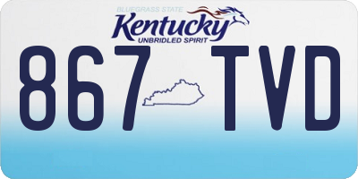 KY license plate 867TVD