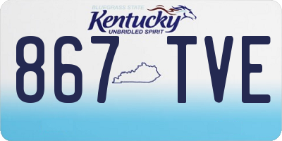 KY license plate 867TVE